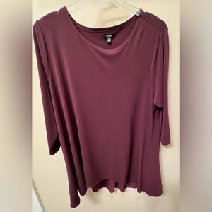 Alfani 3X Blouse (burgundy)